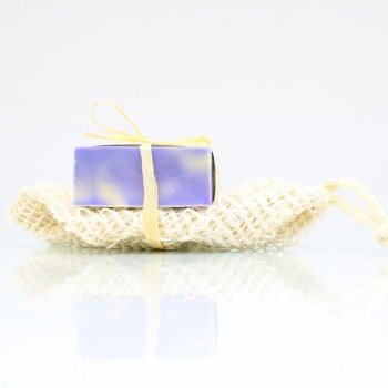 Ενυδατικό και αρωματικό σαπούνι με θαλασσινό αλάτι με οικολογικό σφουγγάρι-σαπουνοθήκη