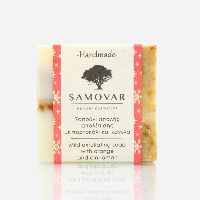 Σαπούνι απαλής απολέπισης με πορτοκάλι και κανέλα