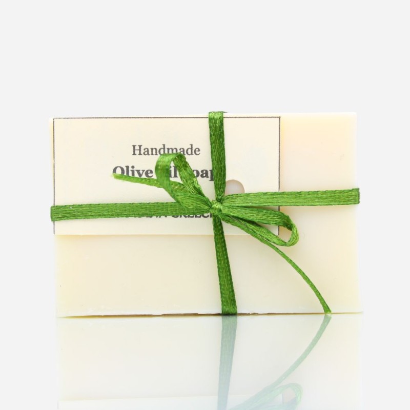Αγνό σαπούνι ελαιολάδου με χειροποίητη βαμβακερή σαπουνοθήκη