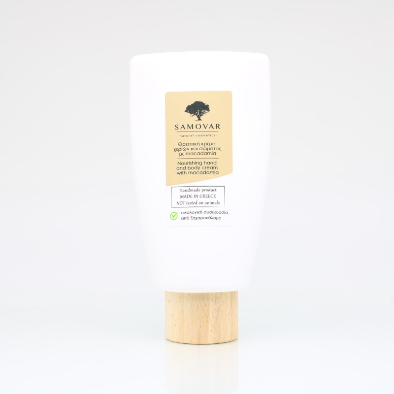 Θρεπτική κρέμα χεριών και σώματος  με μακαντάμια