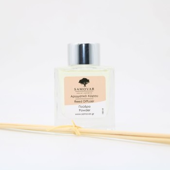 Αρωματικό χώρου με μπαμπού στικς και άρωμα πούδρας