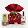 Γιορτινό σετ με άρωμα Κασμίρ - 3 προϊόντα σε μπορντό τσουβαλάκι