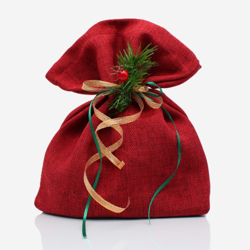 Γιορτινό σετ με άρωμα πούδρας - 3 προϊόντα σε μπορντό τσουβαλάκι